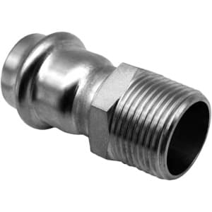Муфта-пресс НР 18х3/4" двухраструбная из нержавеющей стали Kromwell
