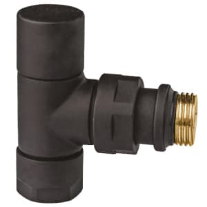 Вентиль запорный угловой 1/2", гайка М24х19, черн.матов.
