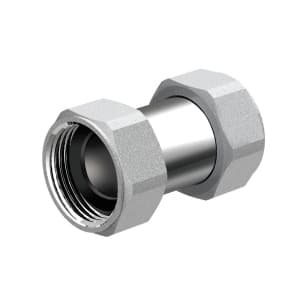 Муфта телескопическая 35-50 мм, 3/4" накидные гайки, хромированная FAR