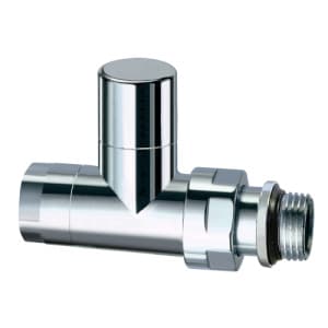 Вентиль запорный прямой 1/2", гайка М24х19, сереб.глянц.