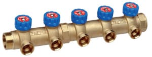 Коллектор регулирующий 1 1/4", НР-ВР, 7 отводов 1", межосевое 70 мм FAR