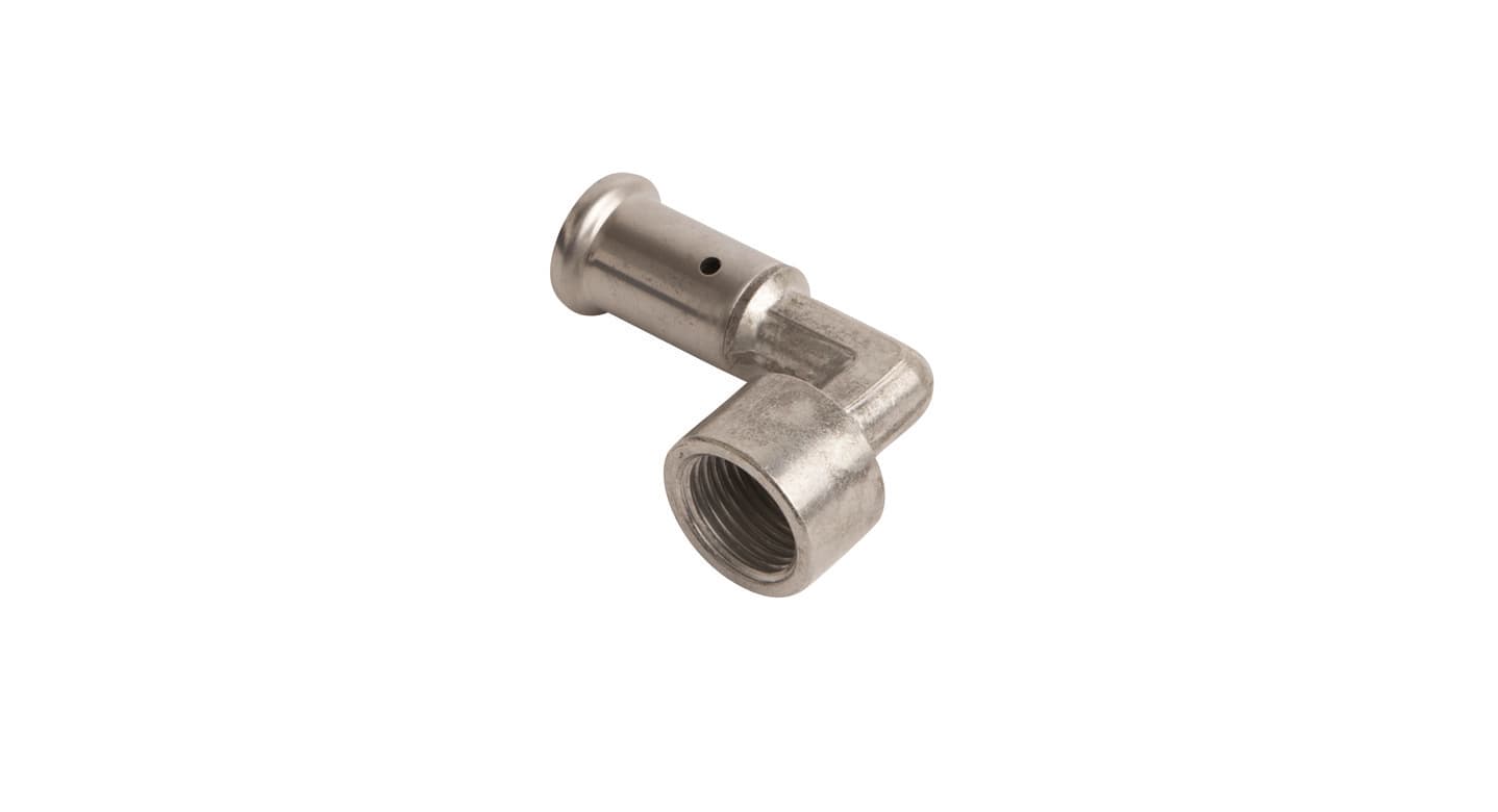 Угольник 90°, ВР, латунь пресс, 20х3/4" Henco