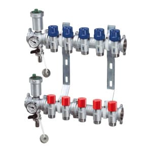 Группа: фланц.термо.и запорный коллекторы 1", отв. 5 - 3/4' EU, +арт.3445