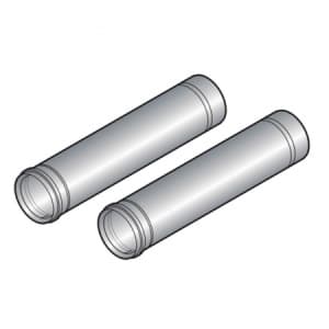 Удлинение диам. 80 мм длиной 250 мм, алюминий (2 штуки) (DY604)
