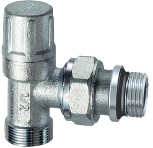 Вентиль запорный угловой, 1/2", М24х19, EPDM FAR