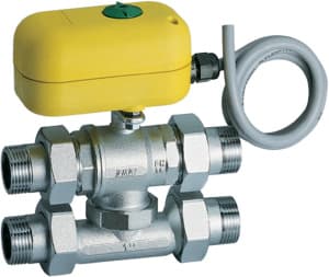 Кран шаровой 3-х ход., с сервоприводом, 1", НР-НР, зонный, 220 В, с байпасом FAR