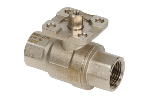 Кран шаровой AMZ-112R PN40 DN32 KVS100 Tmax110°C Rp1-1/4 CW617N 2х-ходовой Ridan