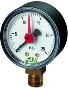 Манометр 1/4" (радиальное соед.) 50мм, 0-6 бар.