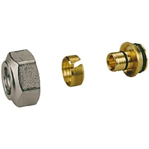 Переходник для пластиковой трубы с соединением евроконус, 3/4"E x(16x2)