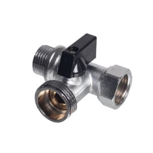 Кран шаровой для подключения сантех. приборов 1/2" x 3/4" x 1/2" ВР-НР-НР EU.YT5014235 12x34x12_k