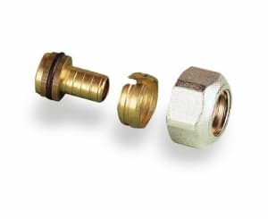 Адаптер зажимной Flex латунный PE-X 16x2,0-3/4"ВР Евроконус, 10Ф USYSTEMS
