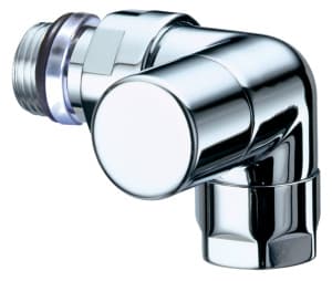 Вентиль запорный трехосевой правосторонний TopFAR, 1/2", серебро, M24х19, с EPDM