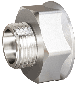 Переход LD Pride DN50х40 (2"ВР х 1 1/2"НР) латунь никель
