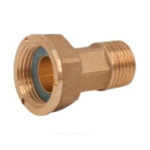 Отвод с накидной гайкой для счетчиков, 1/2"x3/4", хромированный