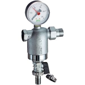 Фильтр 1", ВР-НР, 100 мкм, с манометром, Tmax: 95 °С, 25 бар FAR
