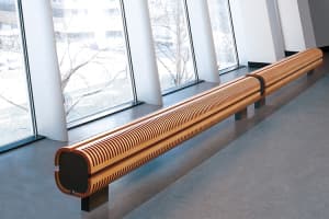 Конвектор напольный Jaga Knockonwood Free-standing DBE H21 L130 T15, цвет 700