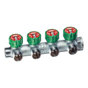 Коллектор регулирующий 3/4", 4 отвода М24х19 FAR