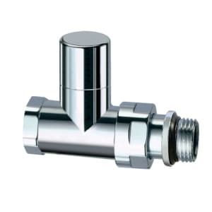 Вентиль запорный прямой 1/2"ВР, сереб.глянц.