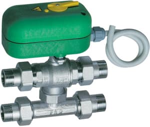 Кран шаровой 3-х ход., с сервоприводом, 1", НР-НР, зонный, 220 В, с ручной деблокировкой и байпасом FAR