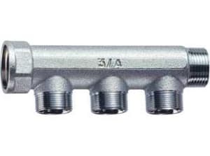 Коллектор 1" (ВР-НР) с 3 отв. М24х19 (межосев. 36 мм)
