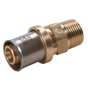 Прямой фитинг "мультипресс" с НР для труб GIACOTHERM, GIACOFLEX, 3/4"x(20x2)