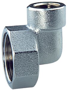 Переходник угловой, 3/4"х1/4", ВР-ВР, хромированный FAR