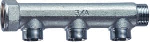 Коллектор 1" (ВР-НР) с 3 отв. 3/4" НР (межосев. 50 мм) FK 3675 134 пл. торец