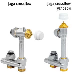 Термостатический прямой H-образный клапан Jaga 3/4" Eurocone