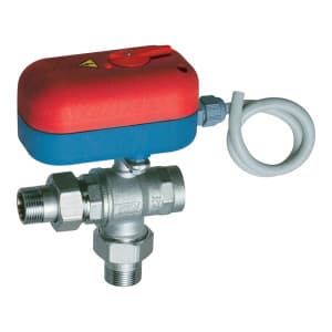 Кран шаровой 3-х ход., 1/2'НР-ВР с сервоприводом код 3010 (220В,180 сек.)