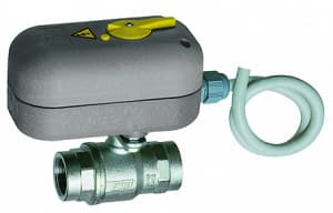 Кран шаровой 2-х ход., 1/2", ВР-ВР, зонный, 220 В, 8 сек, с ручной деблокировкой FAR