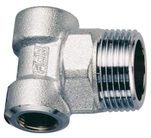 Тройник концевой для коллекторов, 1 1/2"х1/2"х3/8", НР-ВР-ВР, хромированный FAR