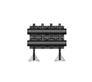 Напольный распределитель на 2 контура, Victaulic, PN10, тип V 100, мощность 280 кВт, расход 12 м3/ч, Ду 100 мм, расстояние 225 мм