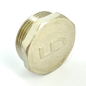 Пробка (в трубу) LD Pride DN50 (2") НР латунь никель