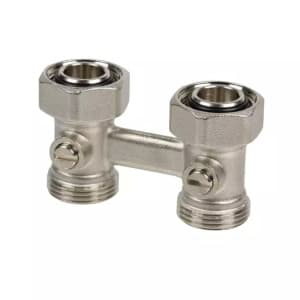 Узел нижнего подключения радиатора G3/4"НР ЕК-G3/4"НГ ЕК + ниппели 3/4-1/2 '1Ф, USYSTEMS