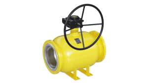 Кран шаровой LD КШЦФ Р Gas 200/150.016.Н/П.02. из стали 20, Ду200/150, Ру1,6 Мпа, с редуктором