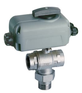 Кран шаровой 3-х ход., моторизованный, 1 1/2", НР-ВР, зонный, 220 В, 80 сек FAR