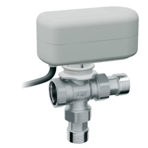 Кран шаровой 3-х ход., 4,8 куб.м/ч, 3/4" ВР-американки, с приводом арт.3071 (40сек, 24В)