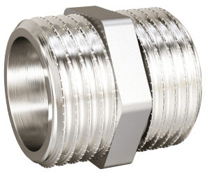 Ниппель прямой LD Pride DN50 (2") НР/НР латунь никель