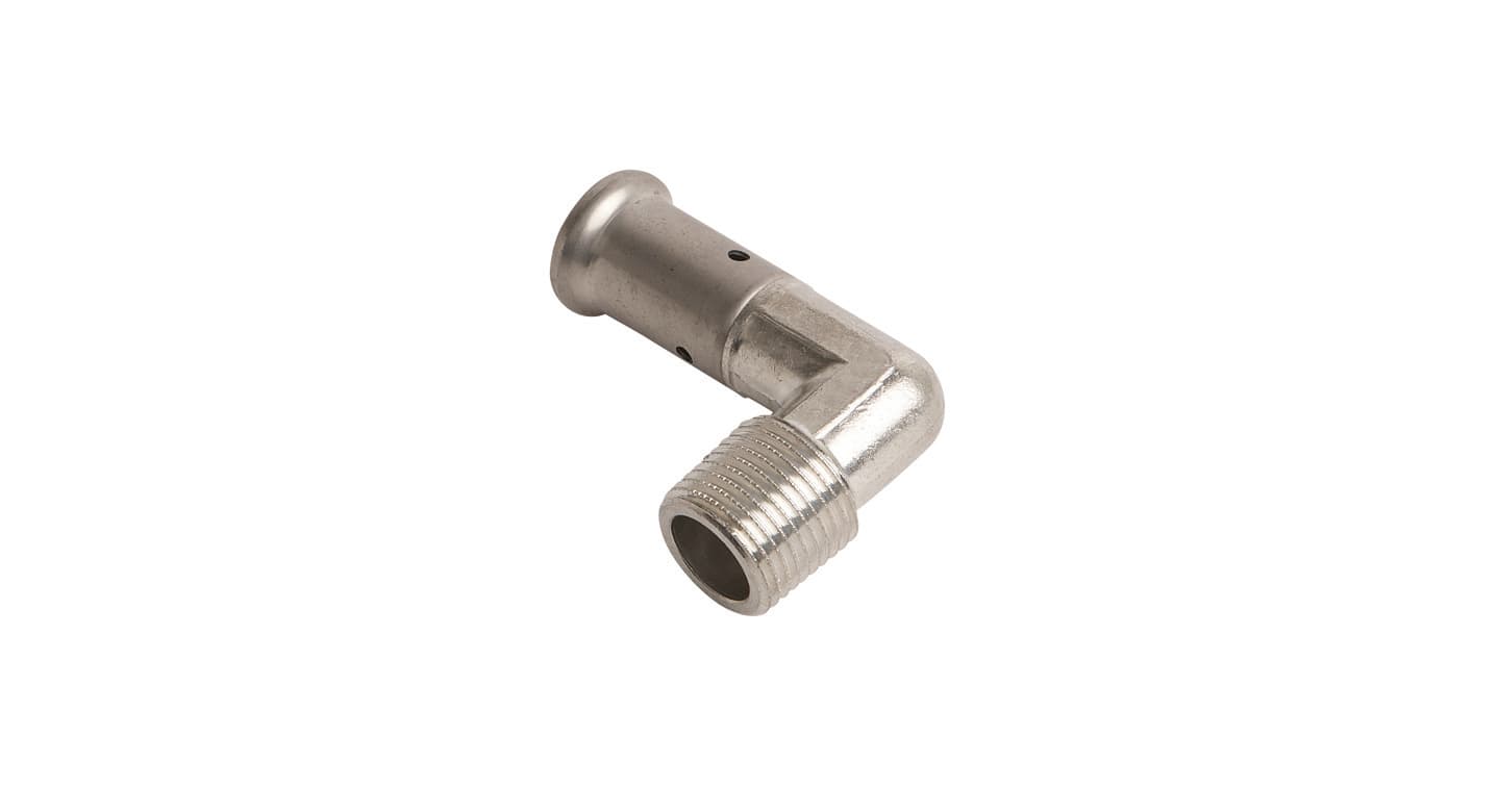 Угольник 90°, НР, латунь пресс, 20х3/4" Henco