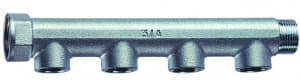 Коллектор 1", ВР-НР, 4 отвода 1/2", ВР, межосевое 50 мм FAR