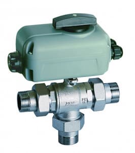 Кран шаровой 3-х ход., моторизованный, 2", НР-НР-НР, зонный, 220 В, 30 сек FAR