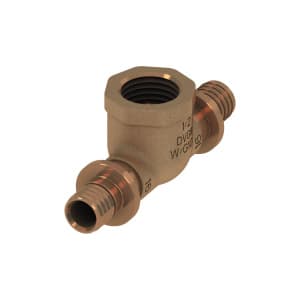 Тройник 90* с внутренней резьбой, 20 х 1/2" х 20, бронза (арт. TECE 709802)