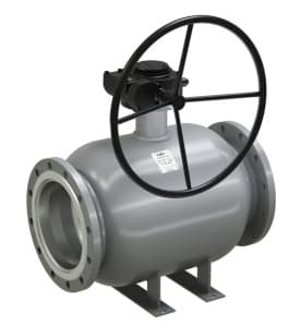 Кран шаровой КШЦФР из стали 20, Ду125/100, Ру2,5 Мпа, с редуктором, LD