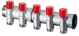 Коллектор балансировочный 10 отводов 1"х1/2", (м.р.) FAR