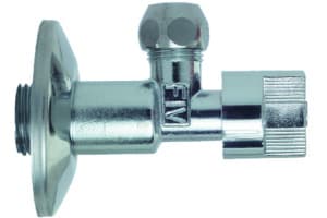 Кран шаровой TWISTER, угл.хром., с розеткой, 1/2"х10мм,
