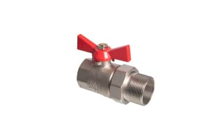 Кран шаровой с американкой (ручка-бабочка) 1 1/4" ВР-НР Kromwell