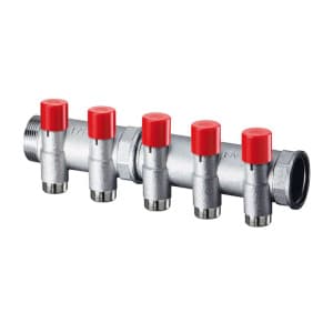 Коллектор запорный 1' 1/4", 7 отв. 3/4' EUROKONUS