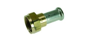 Муфта накидная гайка, плоское уплотнение, латунь пресс, 26х1" Henco