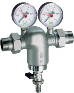 Фильтр 2", из DZR латуни, с манометром, хромированный FAR