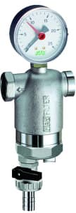 Фильтр 1/2", ВР-ВР, 100 мкм, с магнитной вставкой, с манометром, Tmax: 95 °С, 25 бар FAR